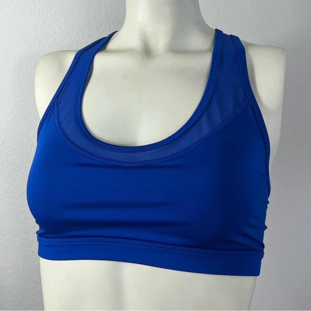 Marika Small Blue Sports Bra with Racerback Design